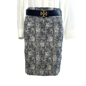 MM LAFLEUR Noho Skirt Crackle‎ Jacquard Zipper Side Lined Womens Size 2